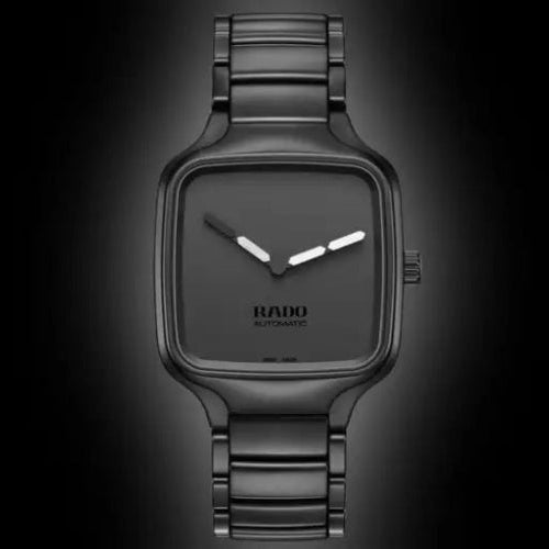Premium Square Dial Stainless Steel Men's Watch – Black Edition